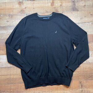 Men's Nautica Black V-neck Sweater size XL